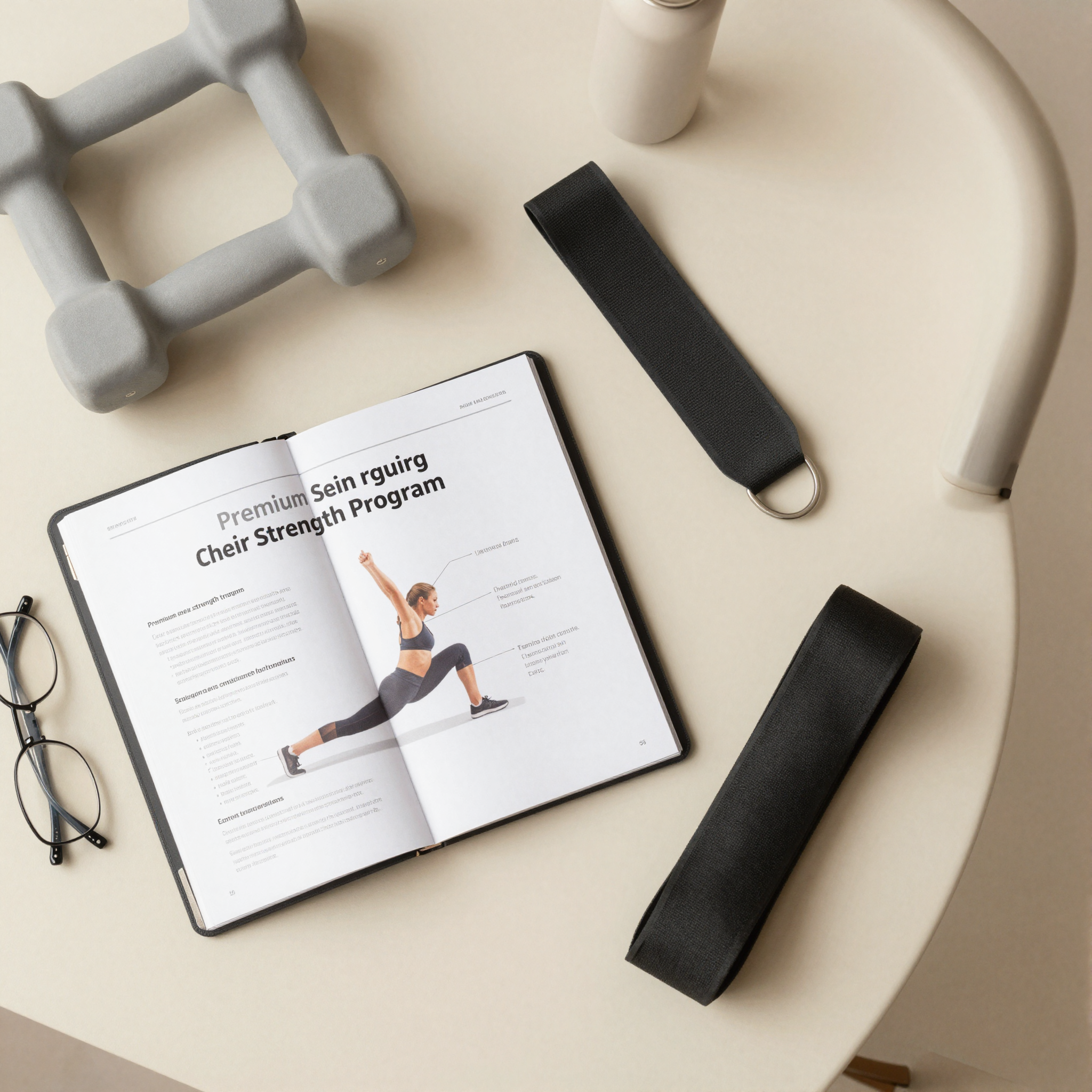 Balkan Programs senior fitness guide with light dumbbells and resistance band